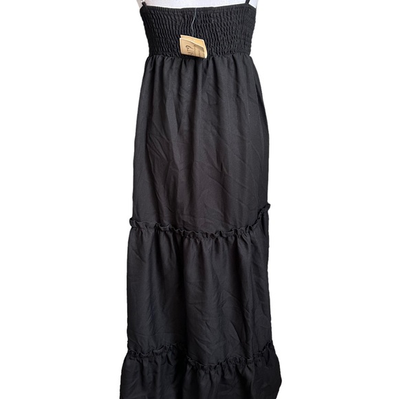 Say What? Black Spaghetti Strap Maxi Dress Size Small - Picture 6 of 16